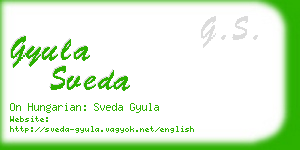 gyula sveda business card